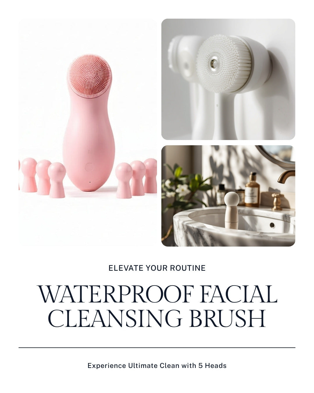 Uniqoro Waterproof Facial Cleansing Brush Design 4