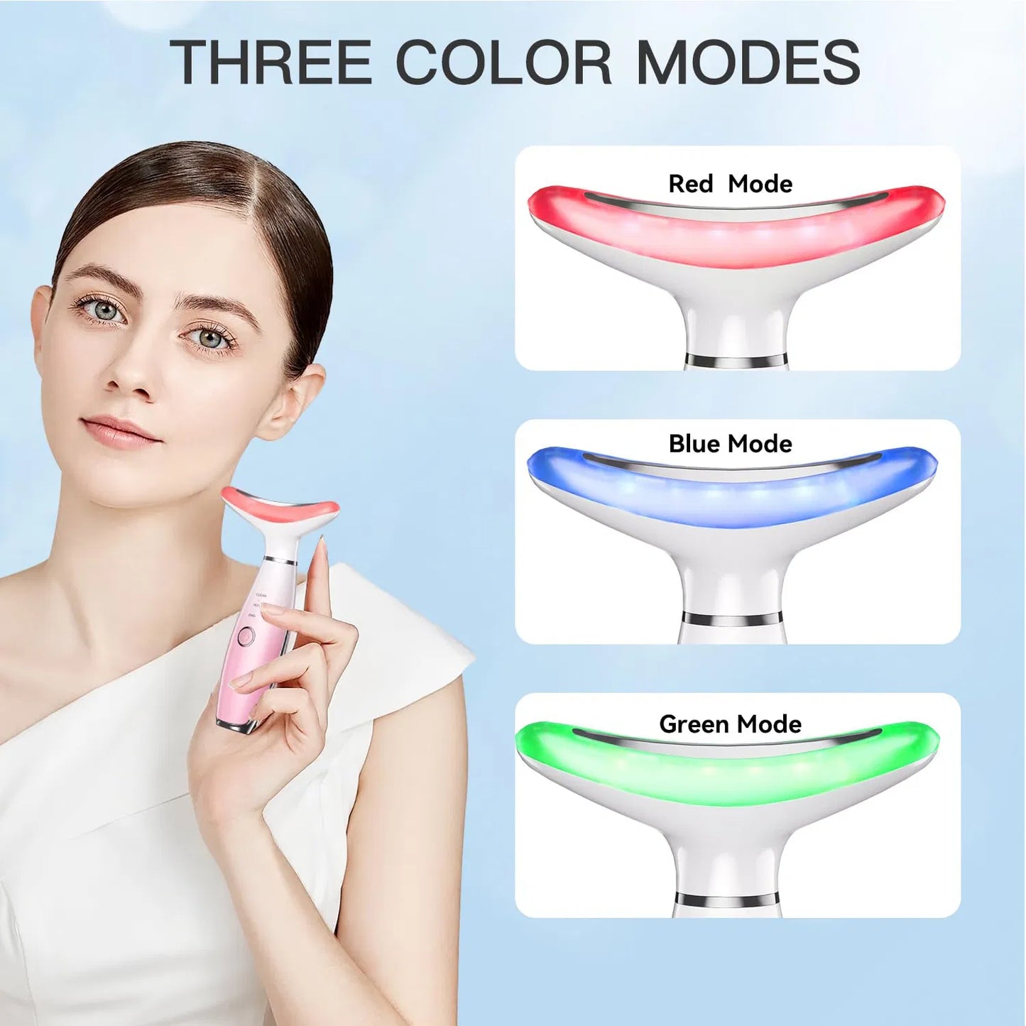 Neck & Face Massager 3-in-1 – Thermal Vibration Skin Lifting