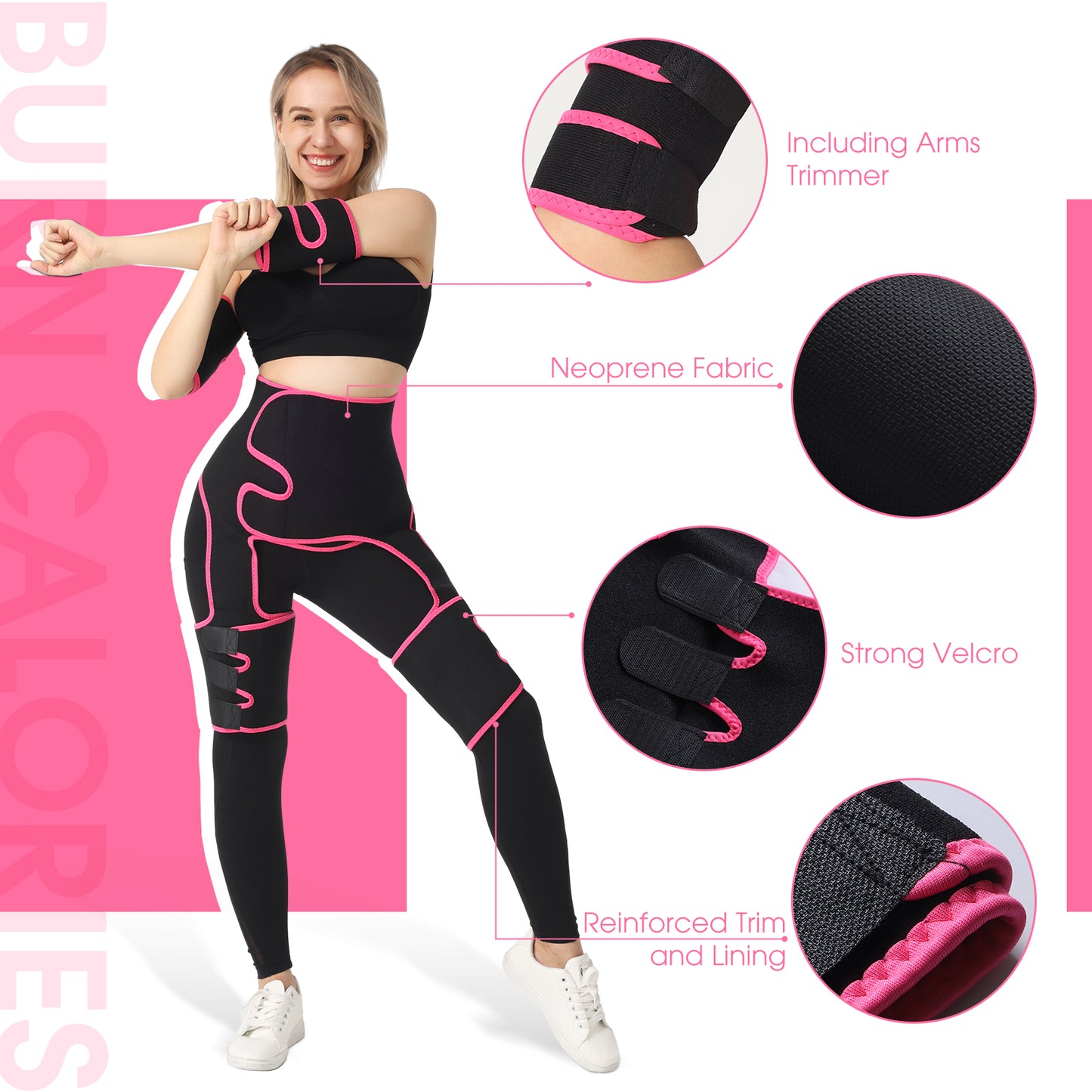 Waist & Thigh Shaping Belt Set – Full Body Neoprene Trainer