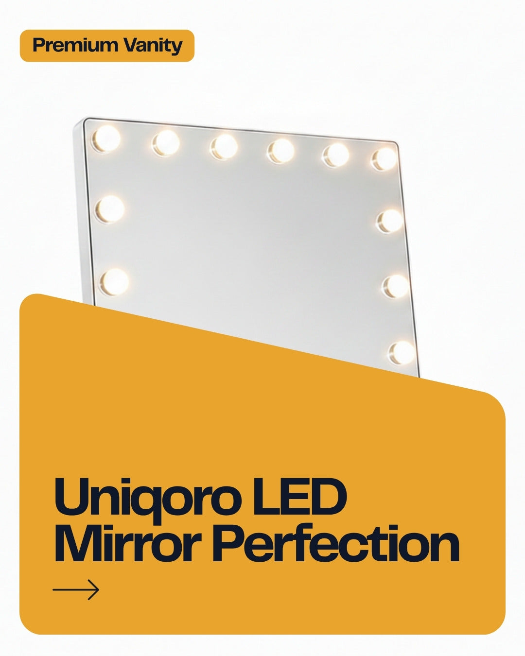 Uniqoro LED Vanity Mirror 15 Bulbs – Studio Makeup Lighting