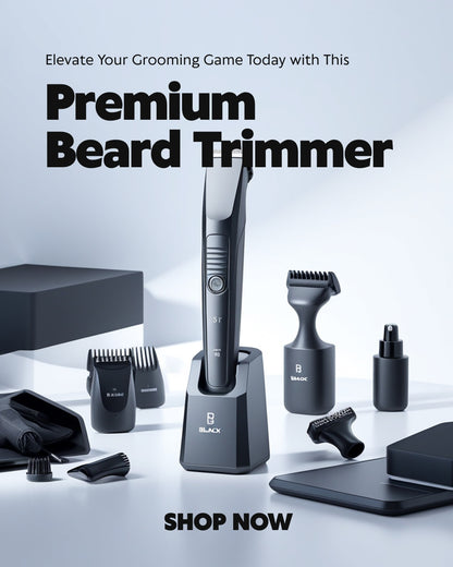 Beard Trimmer for Men – 5-in-1 IPX5 Waterproof Grooming Kit