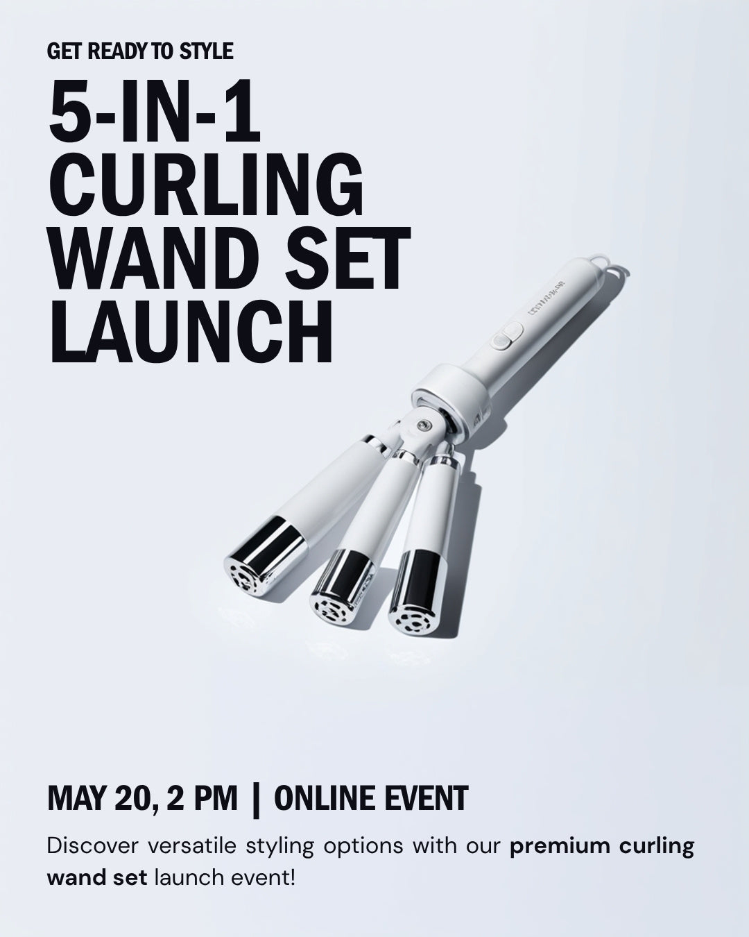 5-in-1 Curling Wand Set – 5 Barrels All Hair Types