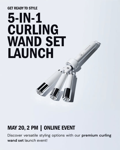 5-in-1 Curling Wand Set – 5 Barrels All Hair Types
