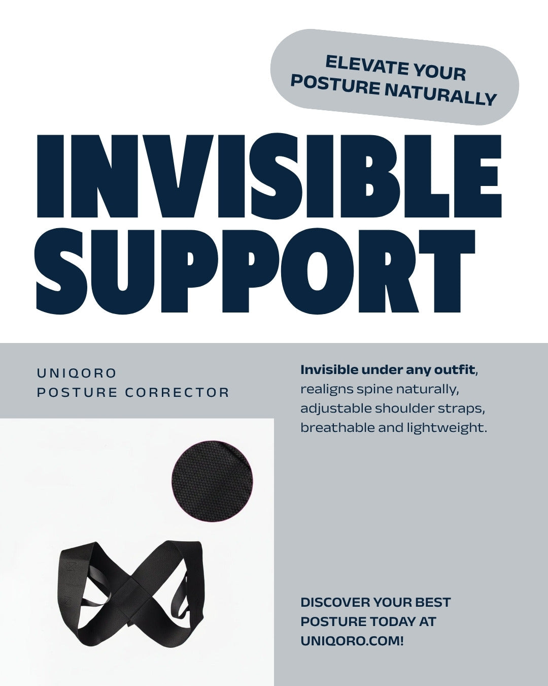 Uniqoro Invisible Posture Corrector Design 3