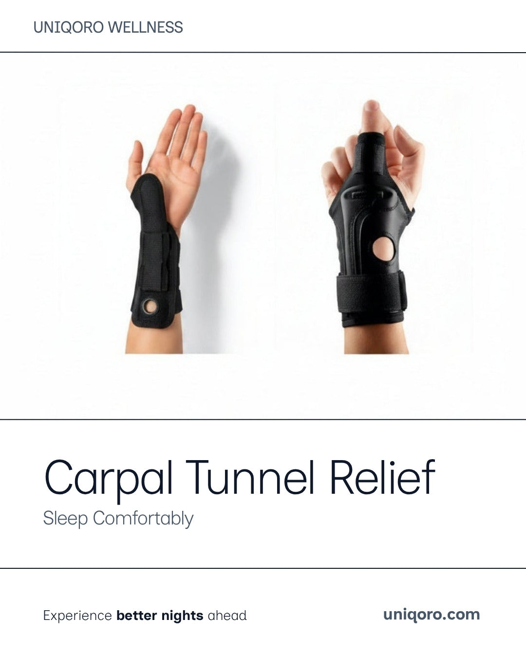Uniqoro Carpal Tunnel Wrist Brace Design 4