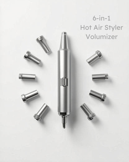6-in-1 Hot Air Styler – Blow Dryer Brush Curler Combo