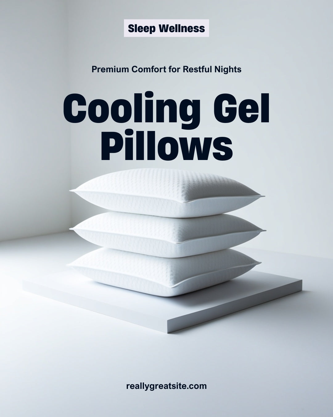 Cooling Gel Memory Foam Pillows – 2-Pack Queen Size Sleep