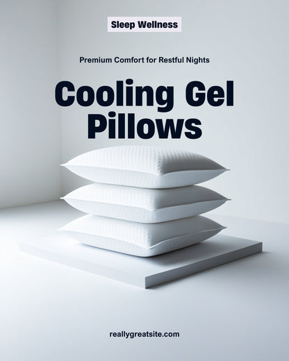 Cooling Gel Memory Foam Pillows – 2-Pack Queen Size Sleep
