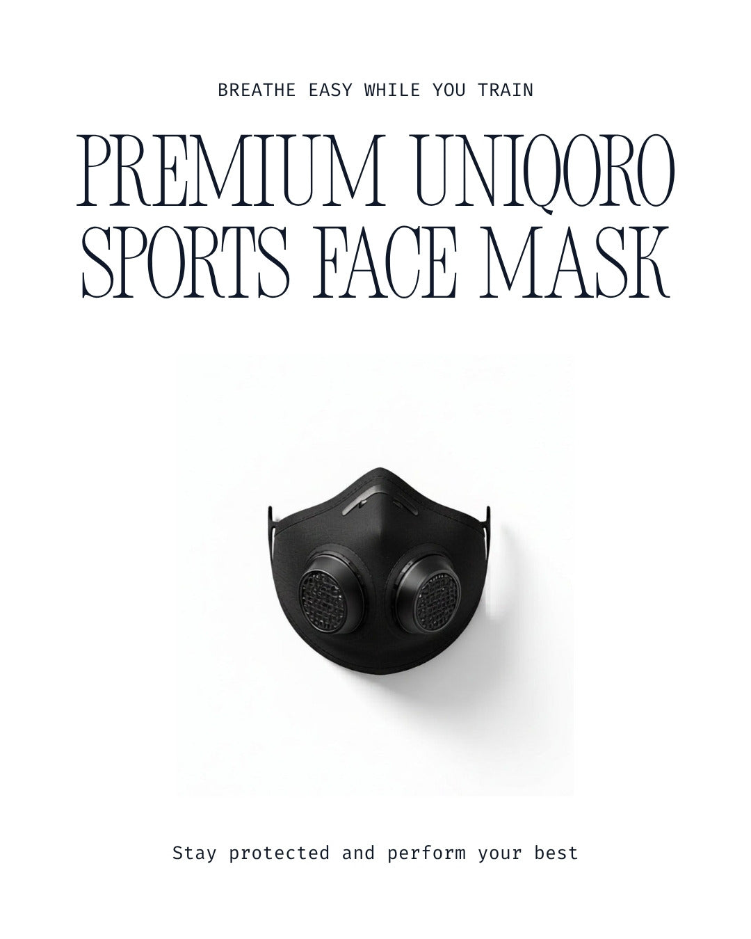 Uniqoro Sports Face Mask Active Carbon Design 2
