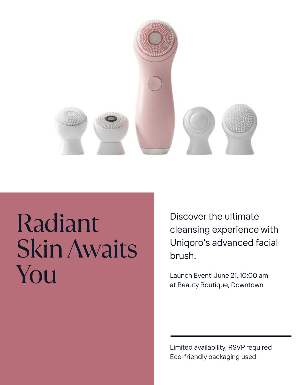 Uniqoro Electric Facial Cleansing Brush 360 Design 3