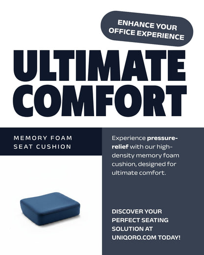 Uniqoro Memory Foam Office Seat Cushion Pressure Relief Non-Slip
