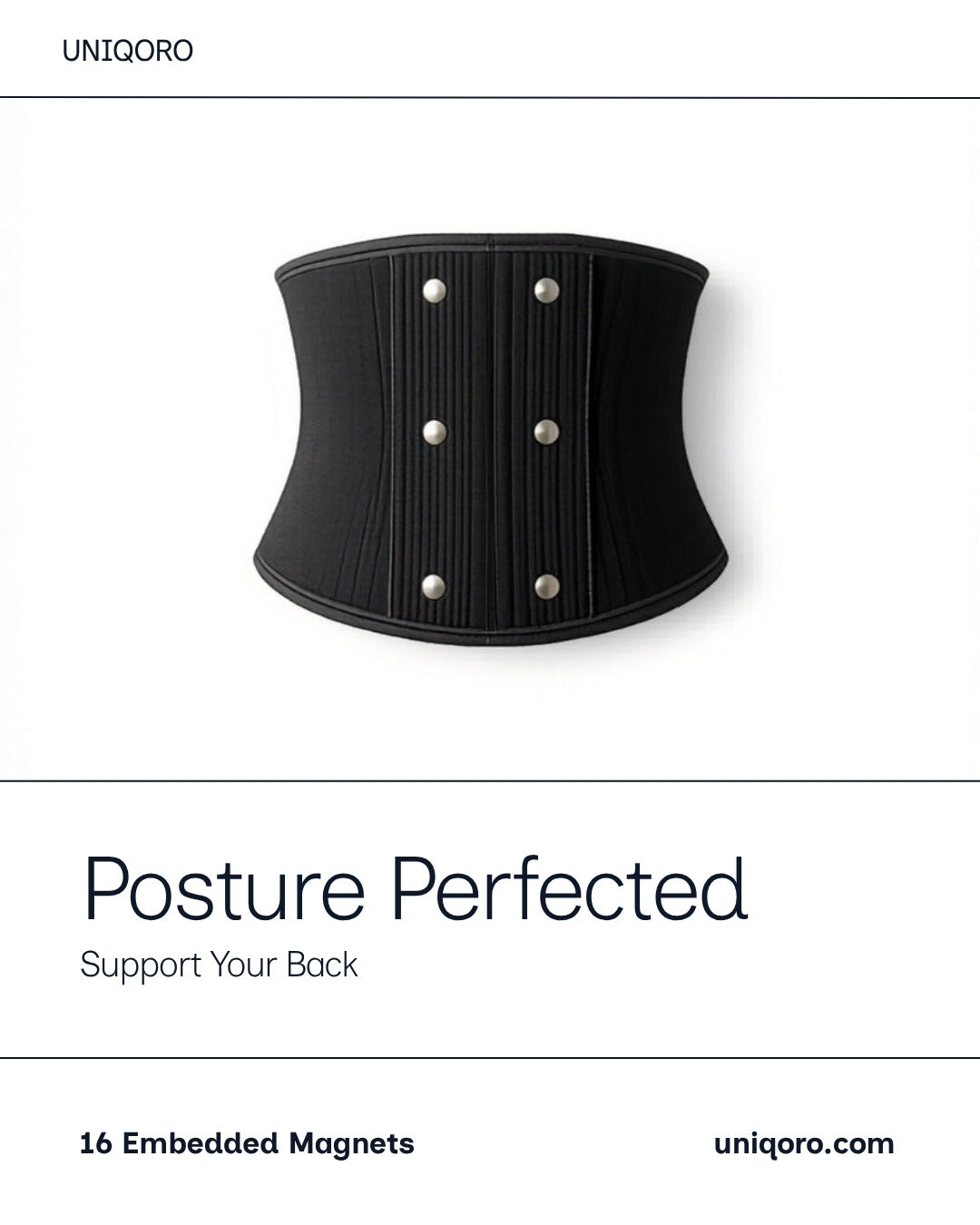 Uniqoro Magnetic Posture Corrector Belt Lumbar Back Support