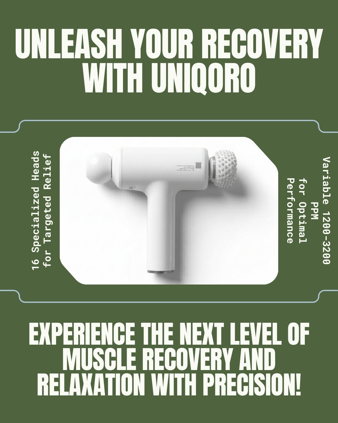 Uniqoro Fascia Massage Gun 16 Heads Design 4