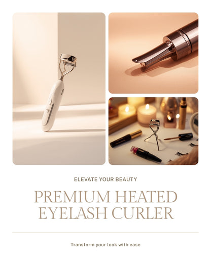 Heated Eyelash Curler – USB Rechargeable Anti-Burn 2-Pack
