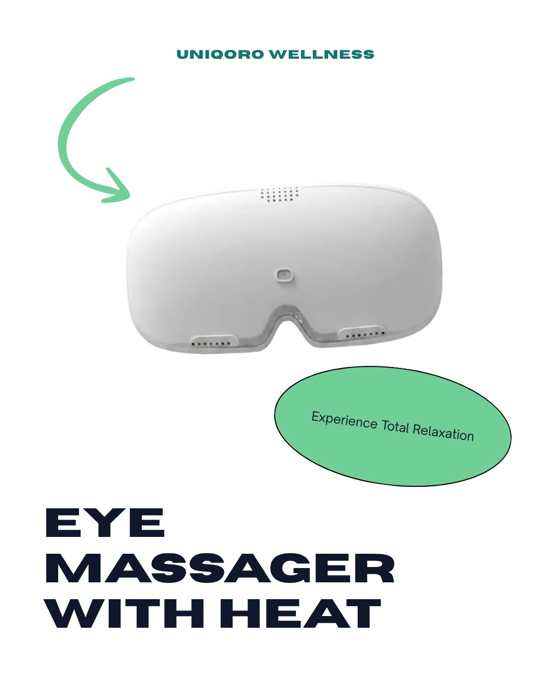 Uniqoro Eye Massager with Heat – Air Pressure Vibration Stress Relief
