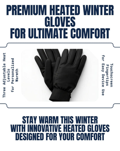 Uniqoro Heated Winter Gloves Electric 3 Temperature Levels Touchscreen
