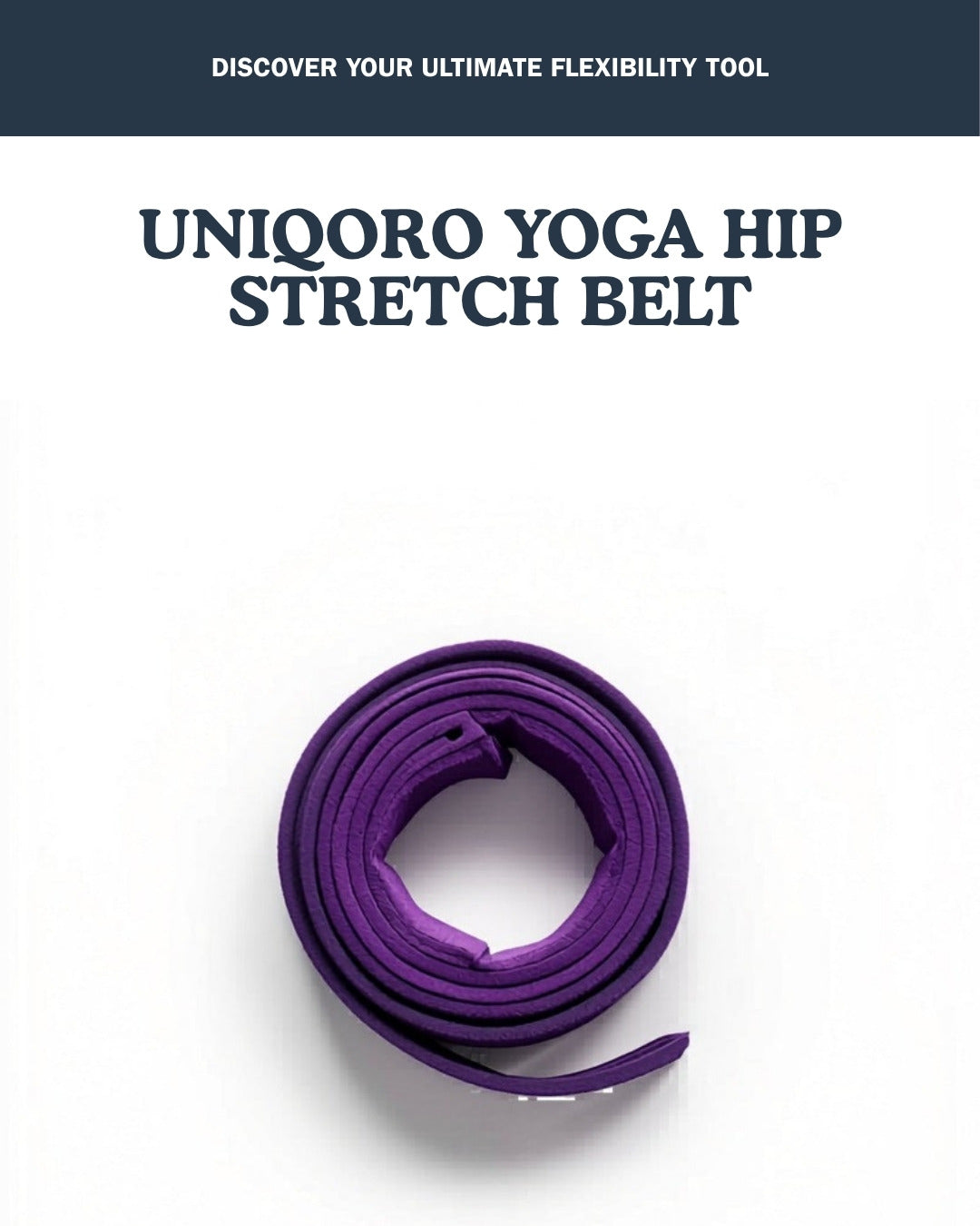 Uniqoro Yoga Hip Stretch Belt Flexibility Piriformis Stretch Figure-4