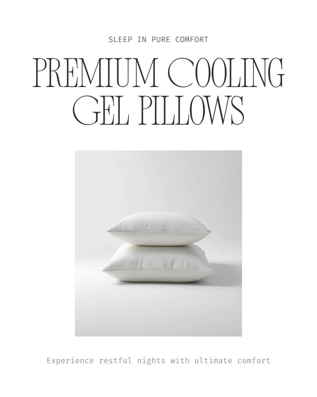 Cooling Gel Memory Foam Pillows – 2-Pack Queen Size Sleep