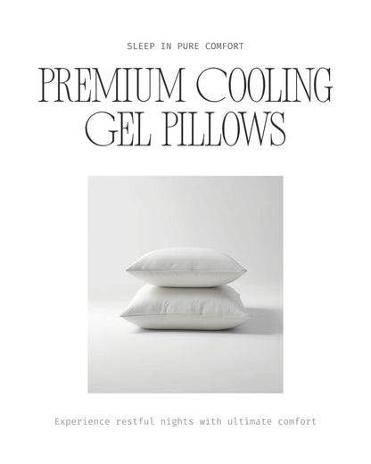 Cooling Gel Memory Foam Pillows – 2-Pack Queen Size Sleep