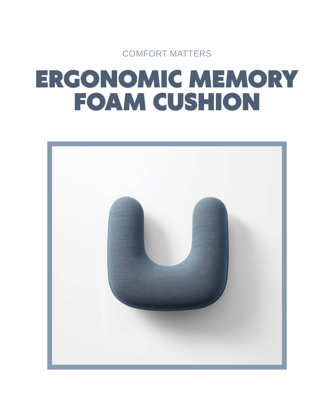 Memory Foam Chair Cushion – U-Shape Coccyx Seat Pain Relief