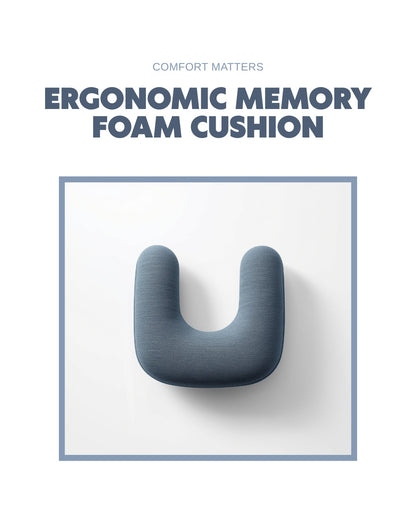 Memory Foam Chair Cushion – U-Shape Coccyx Seat Pain Relief