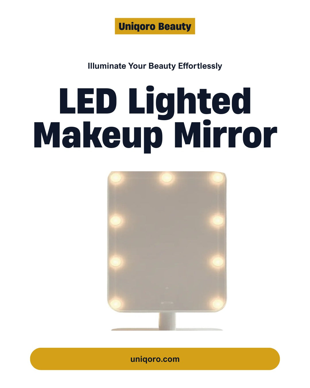 Uniqoro LED Lighted Makeup Mirror Design 4