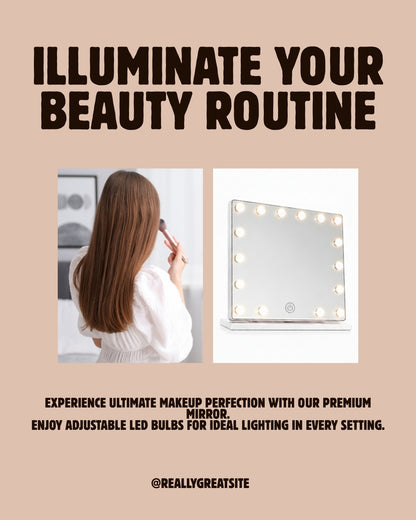 Uniqoro LED Vanity Mirror 15 Bulbs Design 2