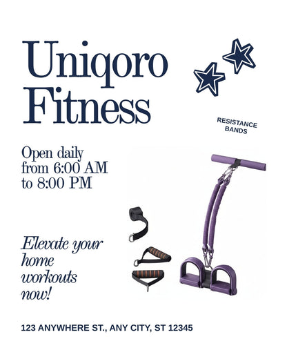 Uniqoro Resistance Bands with Foot Pedals Sit Exercise Arms Abs Legs