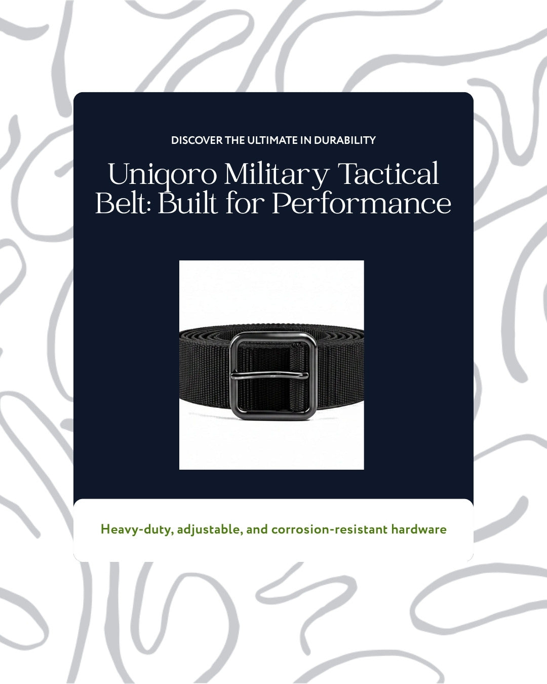 Uniqoro Military Tactical Belt Design 3