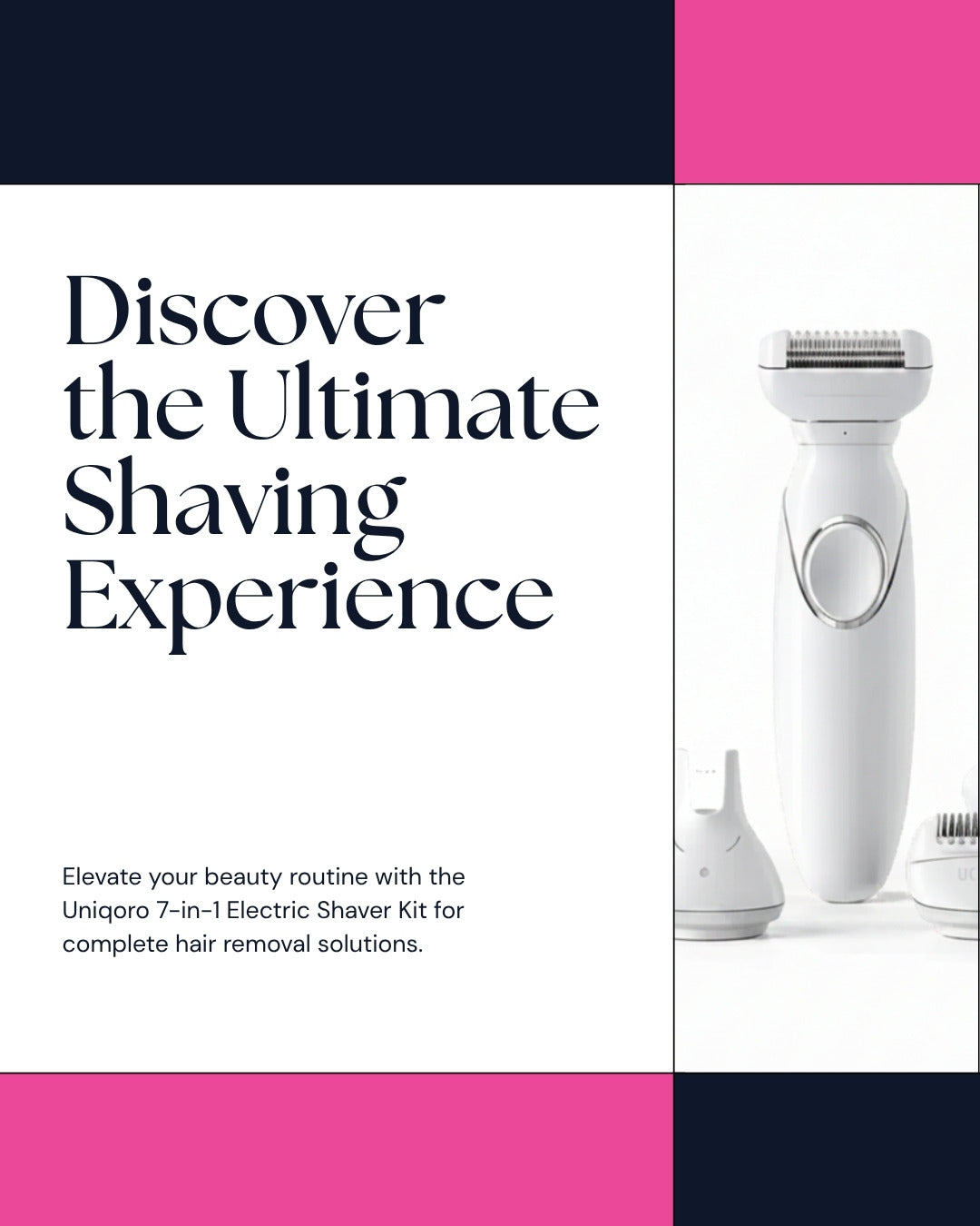 Uniqoro 7-in-1 Women Electric Shaver Design 2