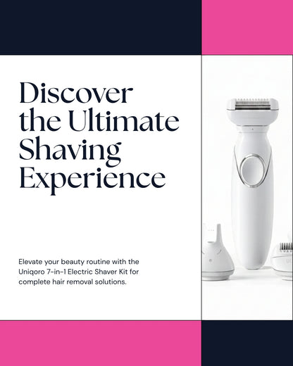 Uniqoro 7-in-1 Women Electric Shaver Design 2