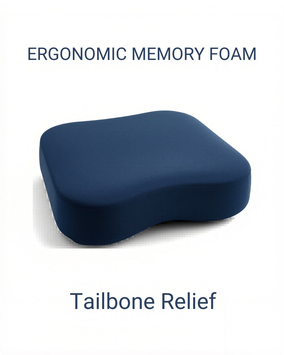 Memory Foam Seat Cushion – Ergonomic Office Coccyx Chair Pad