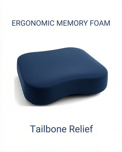 Memory Foam Seat Cushion – Ergonomic Office Coccyx Chair Pad