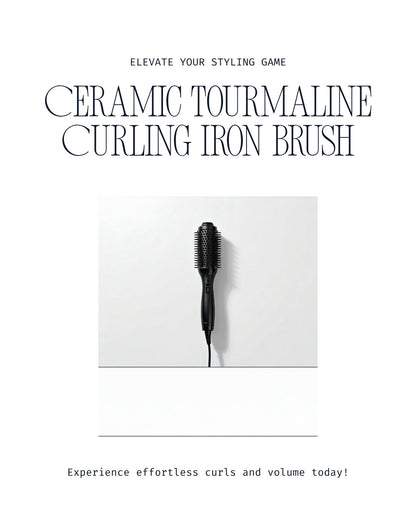 Uniqoro Ceramic Tourmaline Curling Iron Brush Design 3