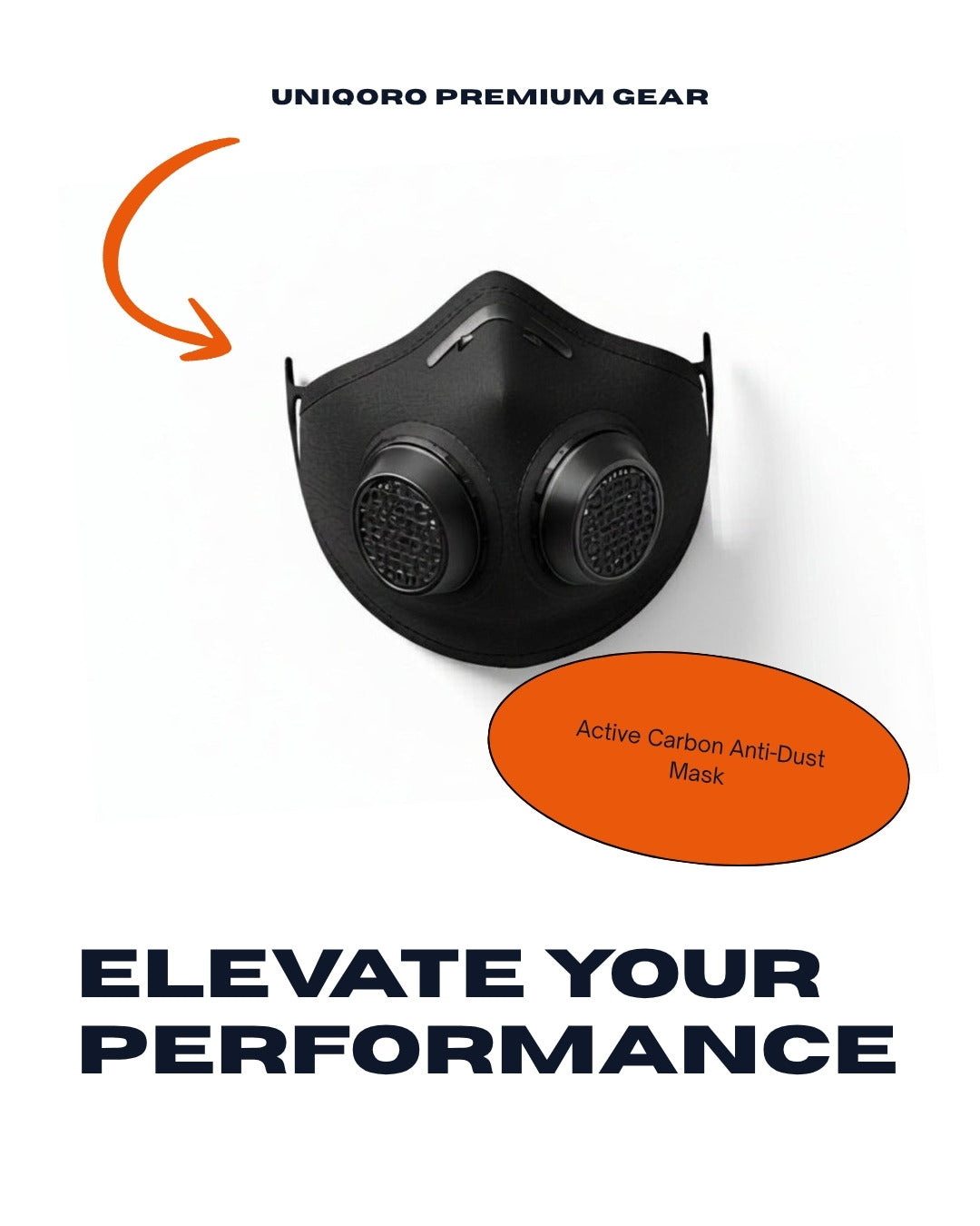 Uniqoro Sports Face Mask Active Carbon Design 4