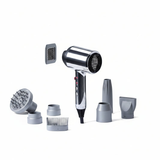 6-in-1 Hot Air Styler – Blow Dryer Brush Curler Combo