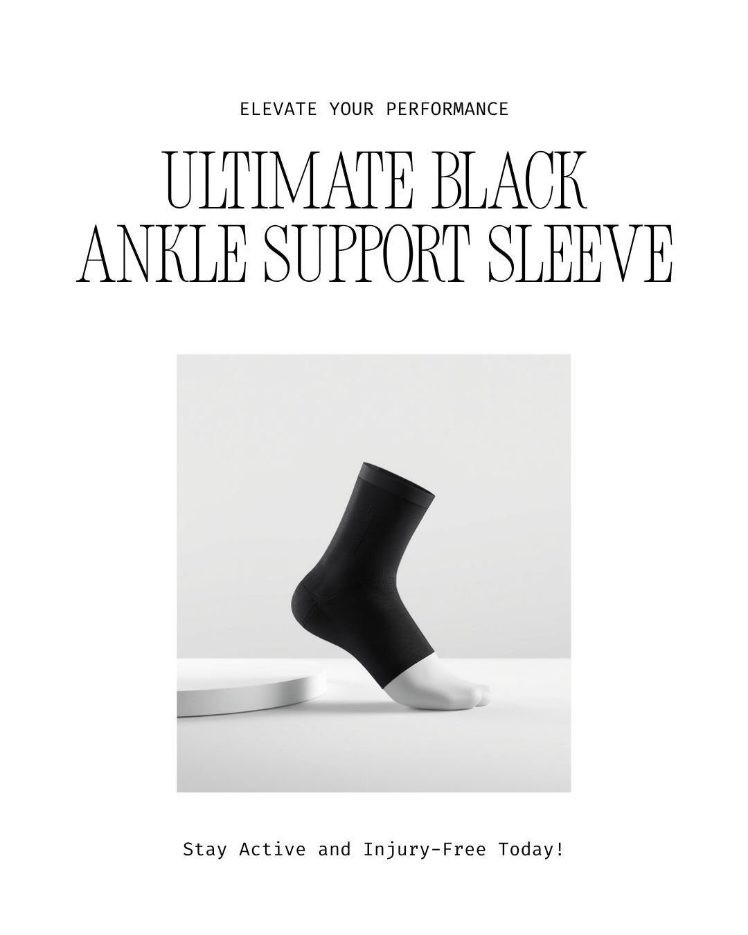 Ankle Support Brace – Compression Sleeve Sports Sprain Recovery