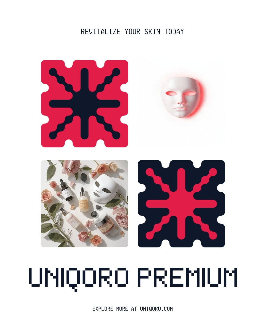 Uniqoro LED Red Light Therapy Face Mask Design 2