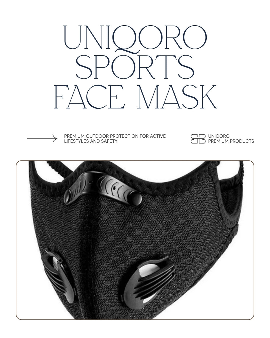 Uniqoro Sports Face Mask Breathable Design 3