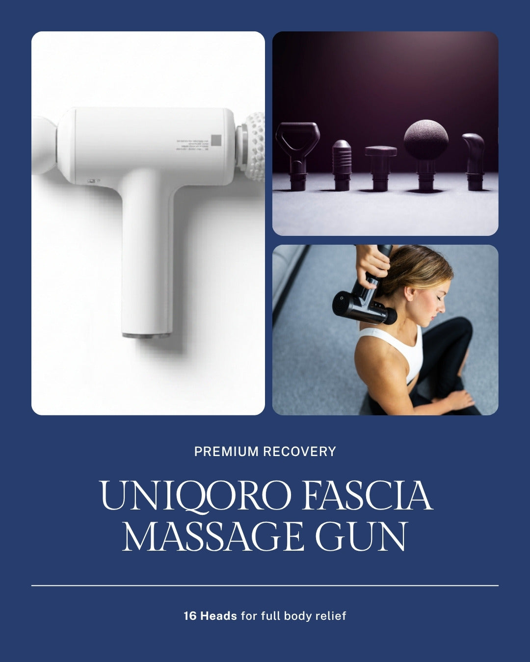 Uniqoro Fascia Massage Gun 16 Heads Design 2