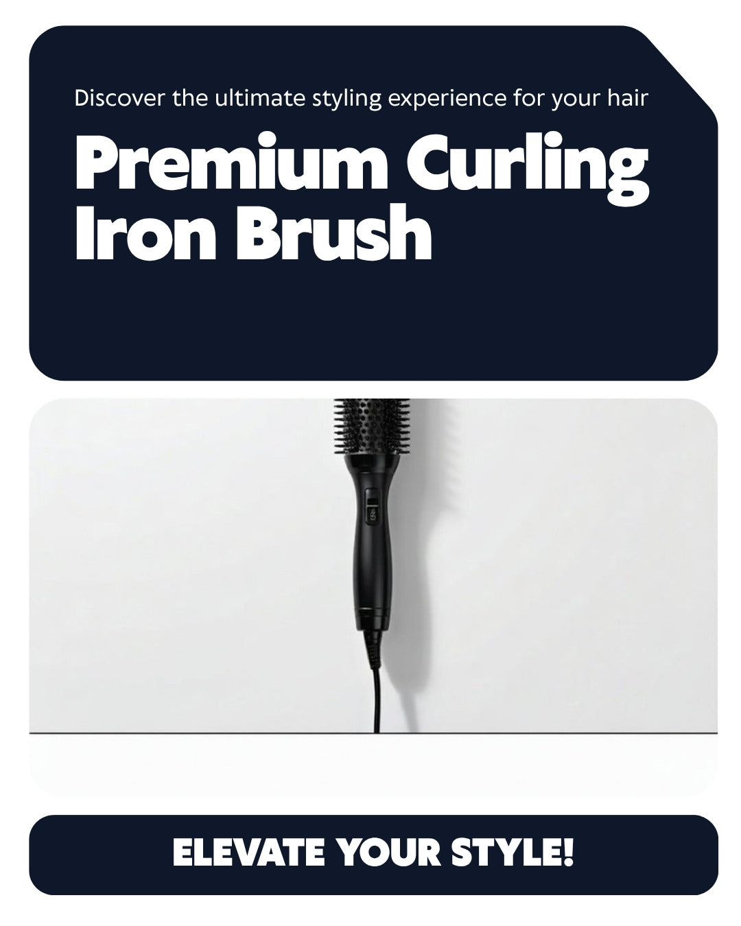 Uniqoro Ceramic Tourmaline Curling Iron Brush – 1.5 Inch Dual Voltage
