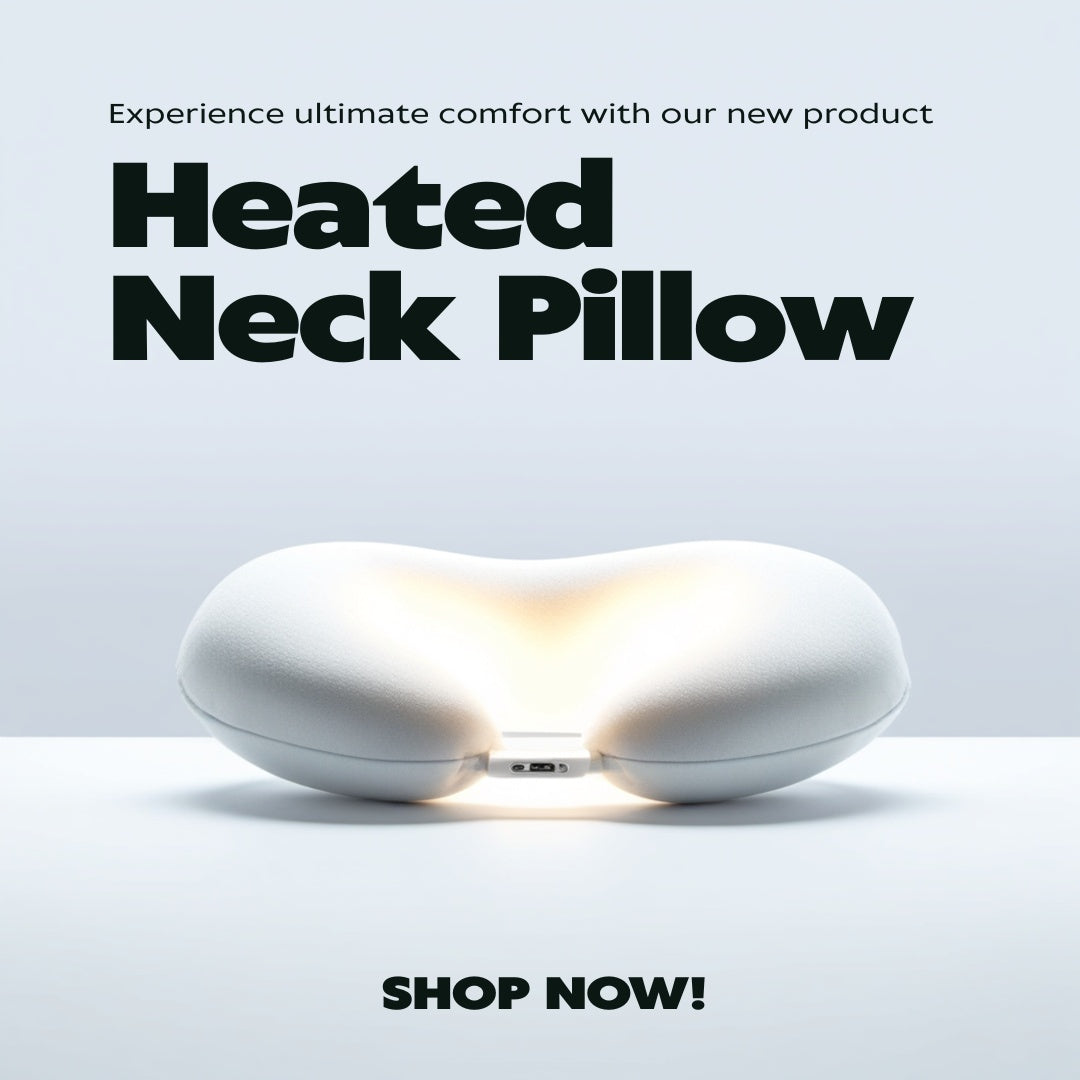 USB Heated Neck Pillow – Memory Foam Cervical Pain Relief