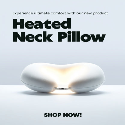 USB Heated Neck Pillow – Memory Foam Cervical Pain Relief