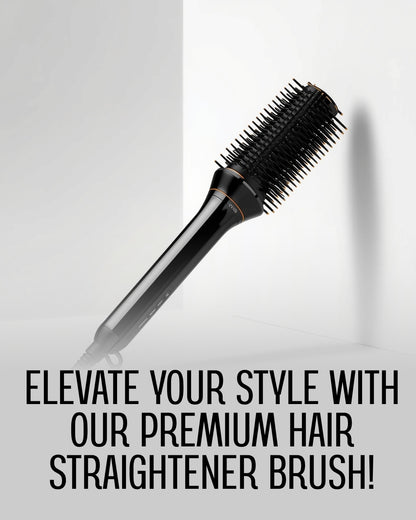 Cordless Hair Straightener Brush – Ionic Anti-Frizz Styling Comb