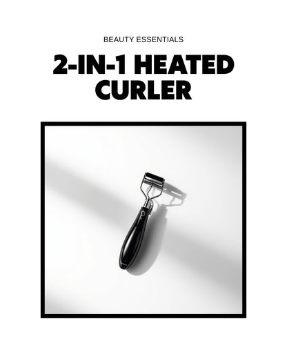 2-in-1 Heated Eyelash Curler & Eyebrow Trimmer – Women