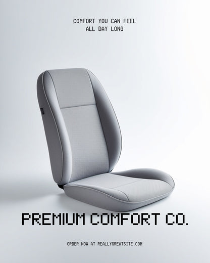 Memory Foam Car Seat Cushion – Slow Rebound Tailbone Relief