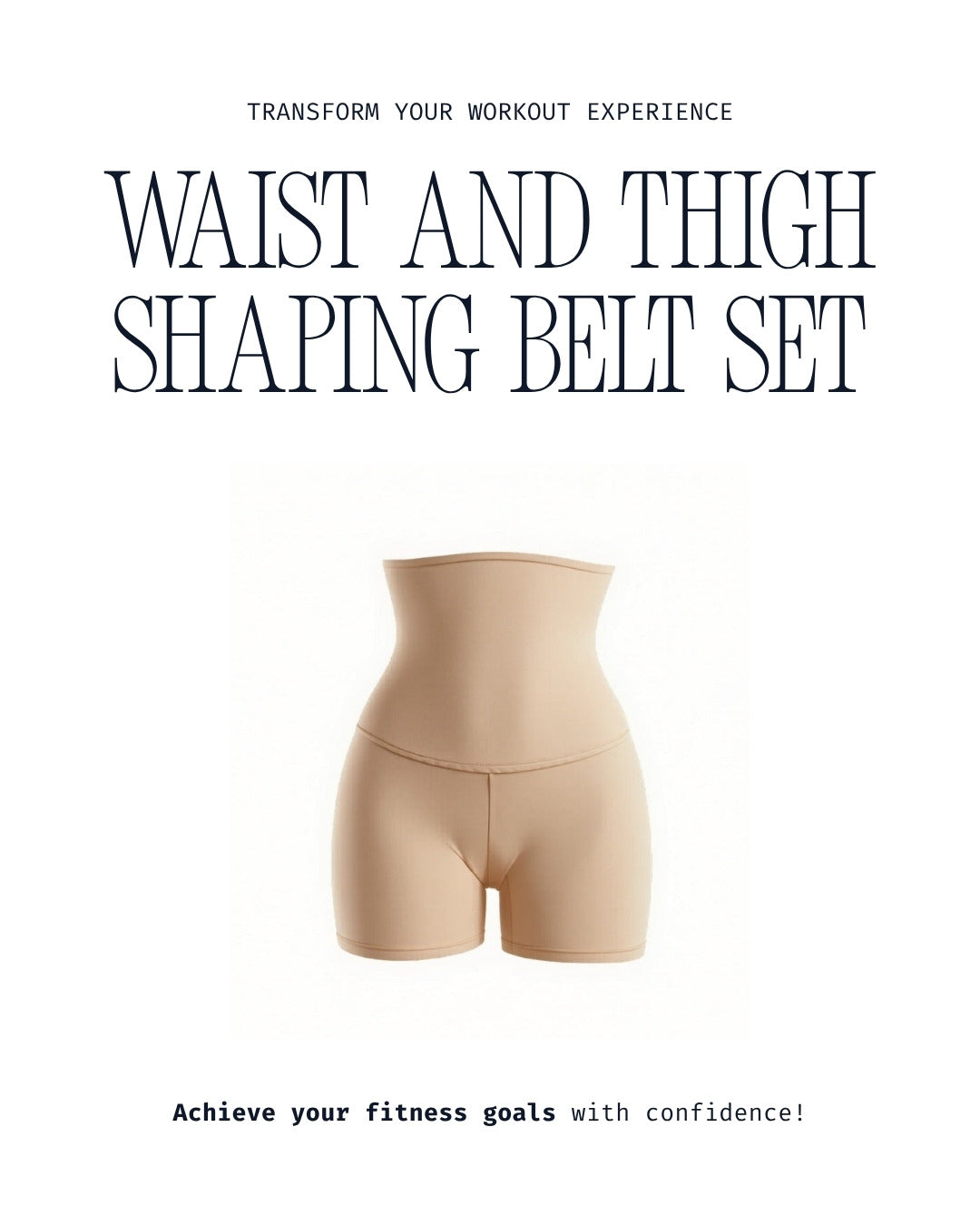 Uniqoro Waist and Thigh Shaping Belt Set Neoprene Sweat Slimming
