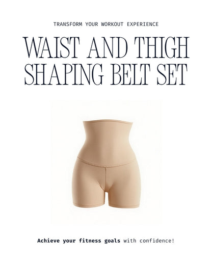 Uniqoro Waist and Thigh Shaping Belt Set Neoprene Sweat Slimming