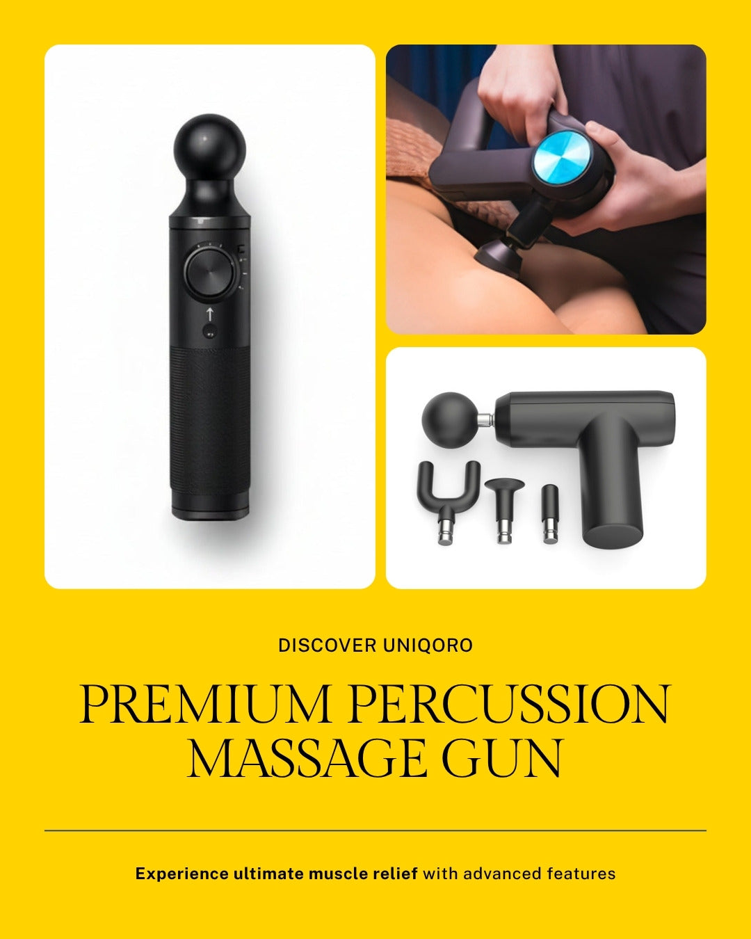 Uniqoro Percussion Massage Gun 9 Speed Quiet Motor Muscle Relief
