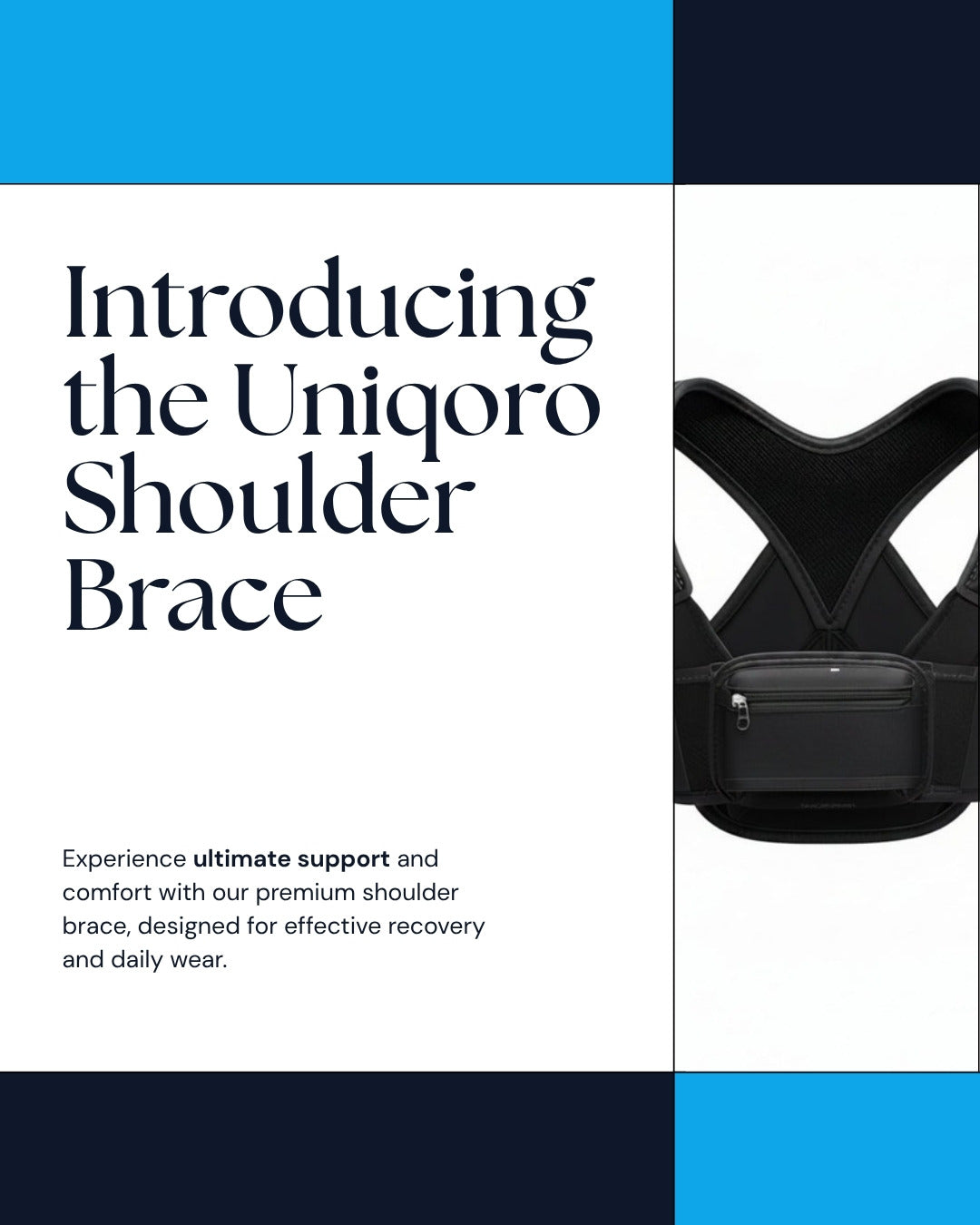 Uniqoro Shoulder Brace with Reusable Ice Pack Rotator Cuff Support